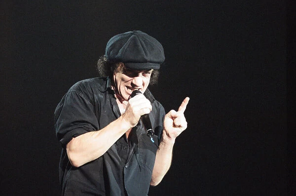 Australian rock group AC  /  DC performing in concert at the Newcastle Arena during their