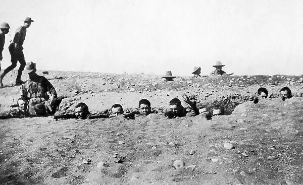 Australians seen here under going training in a trench in Egypt as theTurkish advance