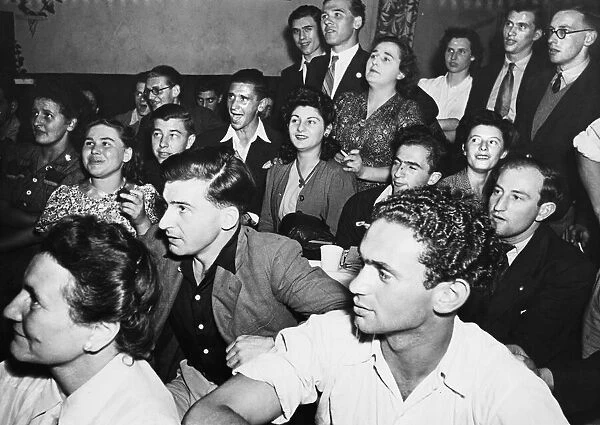 The Austrian youth group in London having a sing along during the Second World War