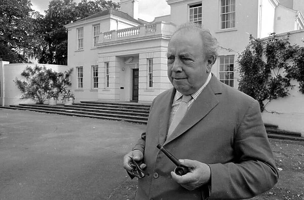 Author and broadcaster JB Priestley seen here at home celebrating his 70th birthday