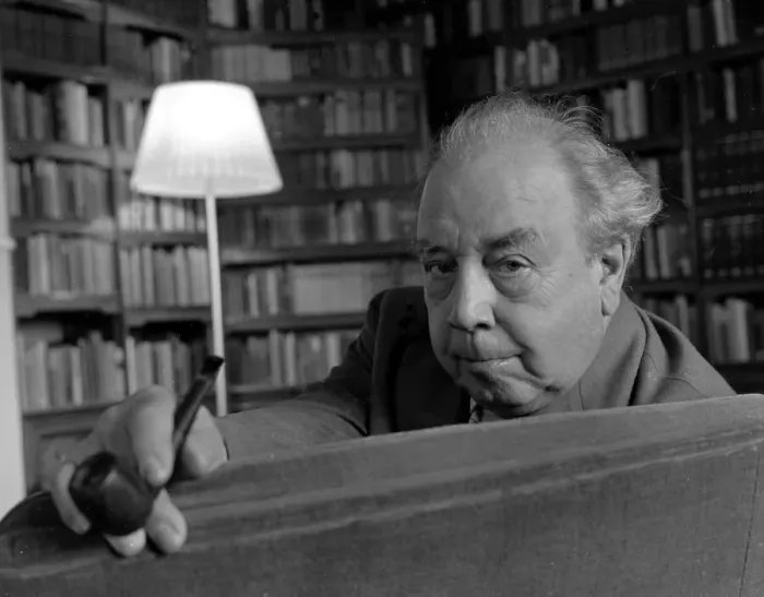 Framed Print : Author and broadcaster JB Priestley seen here at home celebrating his 70th birthday Framed Print : Author and broadcaster JB Priestley seen here at home celebrating his 70th birthday