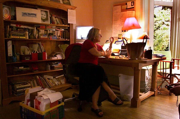 Author Sue Townsend in her house in Leicester - July 1999