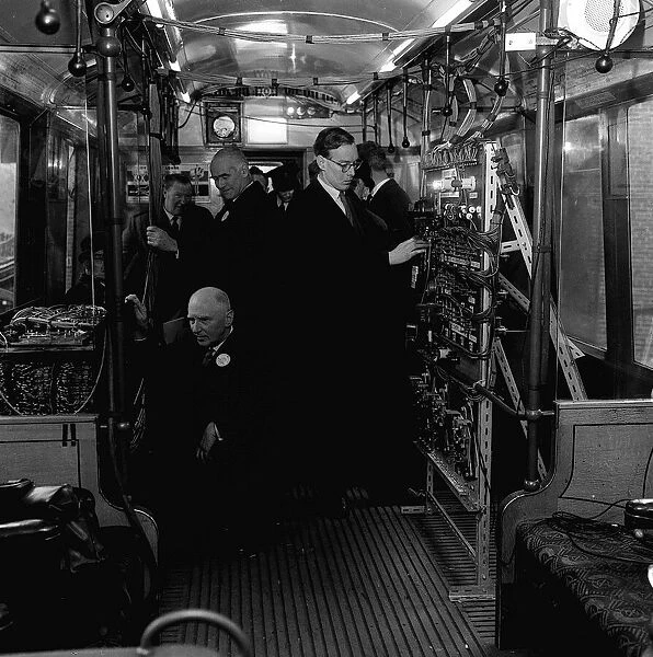 Automatic Train - March 1963 London Underground technical staff monitor