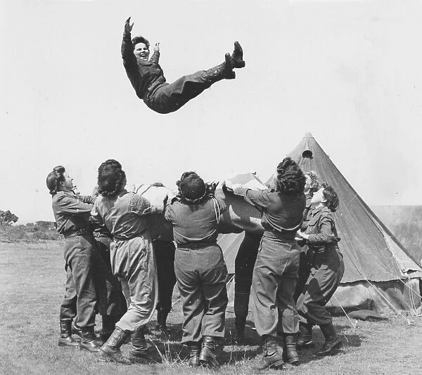 The Auxiliary Territorial Service (ATS) training somewhere in England