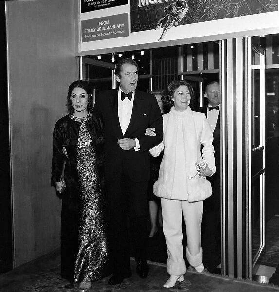 Ava Gardner with Gregory Peck and his wife January 1970