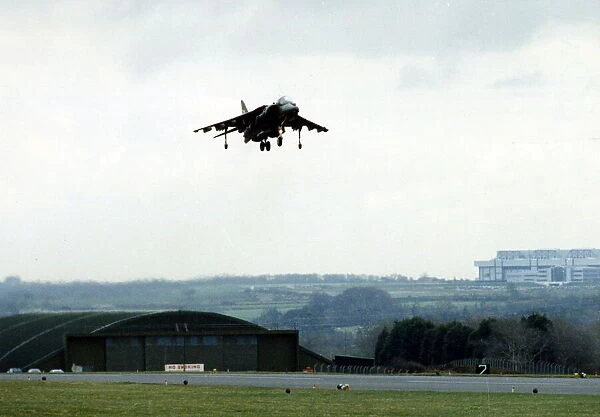 Aviation - RAF St Athan - A Harrier Jump Jet about to land at RAF St Athan - 26th April