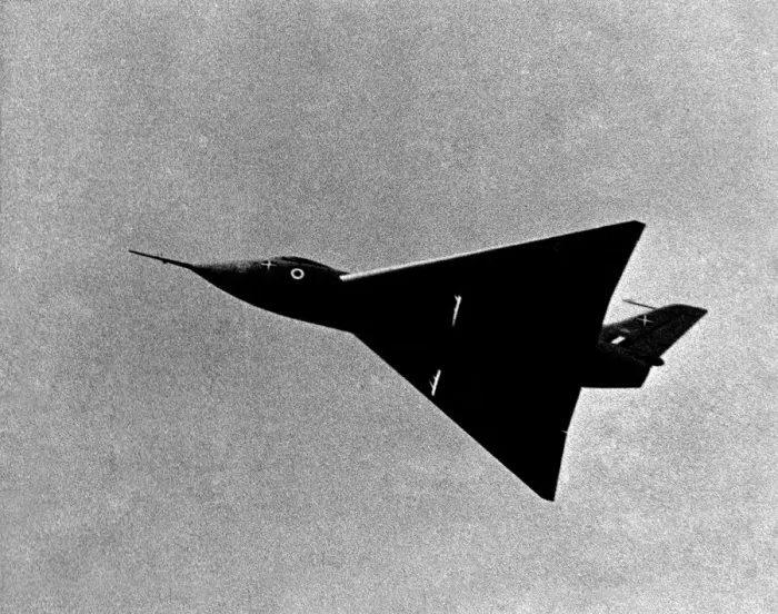 Framed Print : Avro 707 delta wing research aircraft in flight during Farnborough Air Display