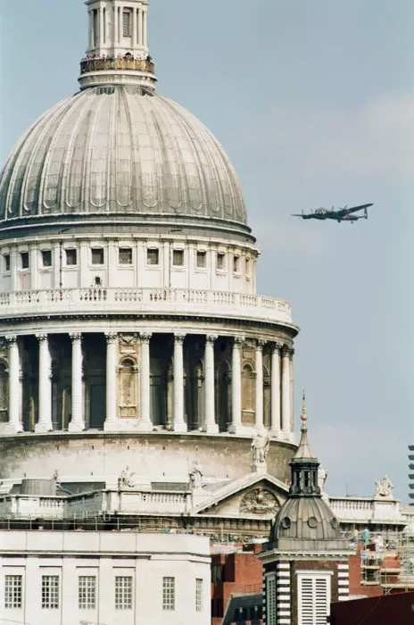 Framed Print : Avro Lancaster City of Lincoln seen here during the flypast to commemorate the 50th