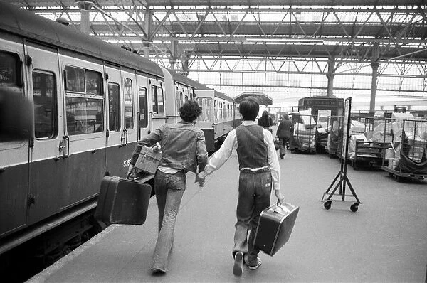'Away Gay'special leaves Waterloo. Delegates on their way to Southampton for