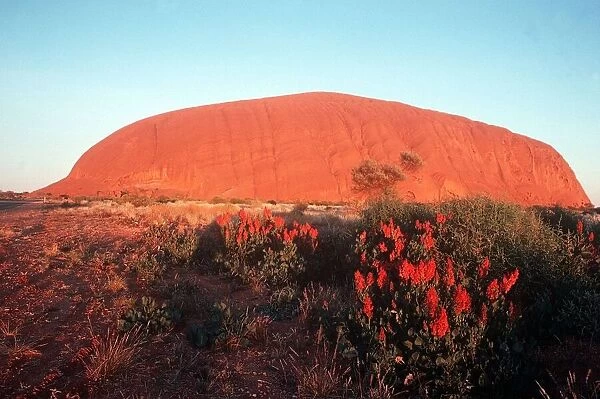 Ayers Rock just after sunrise in the Northern Territories, Australia