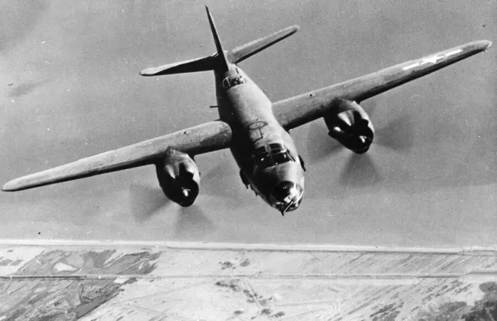 Framed Print : A B-26 Marauder over France. May 1944 Framed Print : A B-26 Marauder over France. May 1944