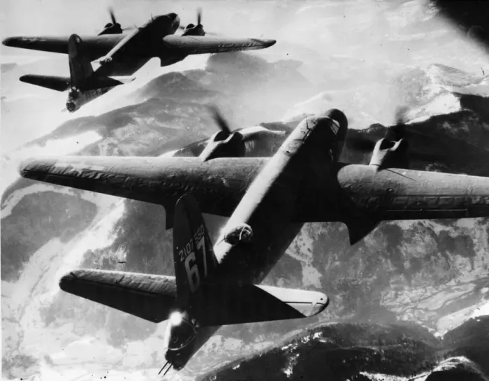 Framed Print : B-26 Marauder medium bombers of the ninth US Air Force Framed Print : B-26 Marauder medium bombers of the ninth US Air Force