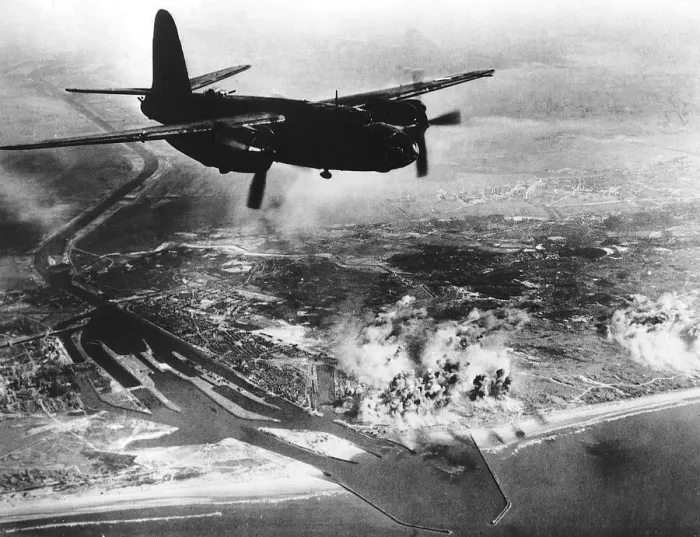 Framed Print : A B26 Marauder of the US 9th Air Force returns to England after a successful attack Framed Print : A B26 Marauder of the US 9th Air Force returns to England after a successful attack
