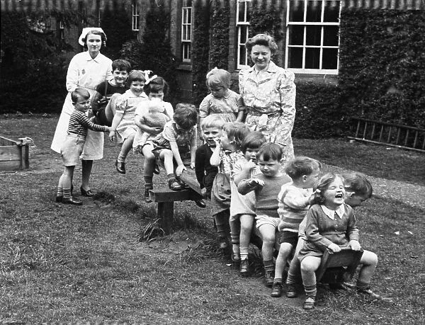 Babies and toddlers saved from The Blitz. *** note to editors - caption