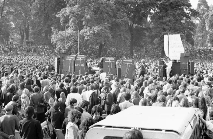 Framed Print : Backstage at a concert in Hyde Park by Blind Faith, the band formed by Eric Clapton Framed Print : Backstage at a concert in Hyde Park by Blind Faith, the band formed by Eric Clapton