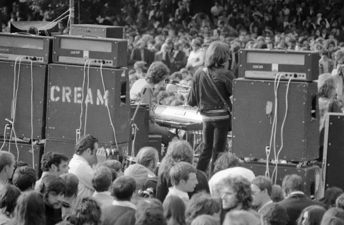 Framed Print : Backstage at a concert in Hyde Park by Blind Faith, the band formed by Eric Clapton Framed Print : Backstage at a concert in Hyde Park by Blind Faith, the band formed by Eric Clapton
