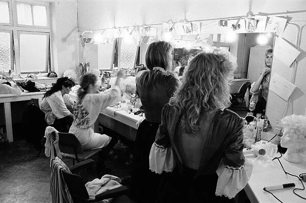 Backstage at the Empire Theatre, Liverpool, during the Cinderella pantomime
