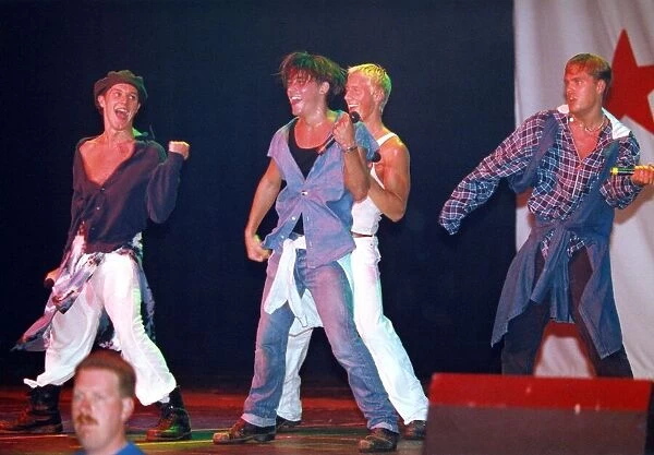 Bad Boys Inc perform at the Whitley Bay Ice Rink. 29  /  08  /  94