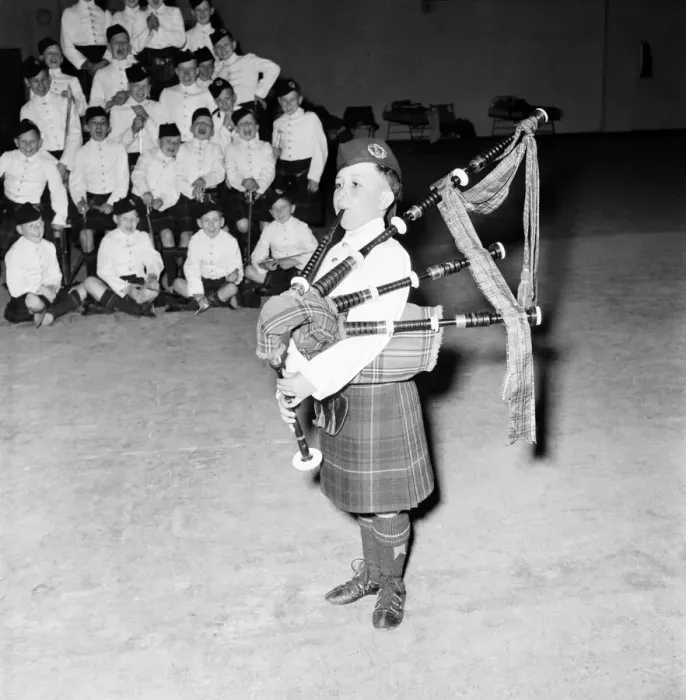 Framed Print : Bagpipes of Queen Victoria School, Perth at Royal Tournament. June 1953 D3043 Framed Print : Bagpipes of Queen Victoria School, Perth at Royal Tournament. June 1953 D3043