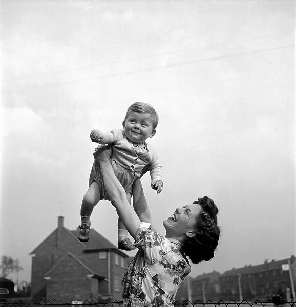 Bailey and mother. March 1953