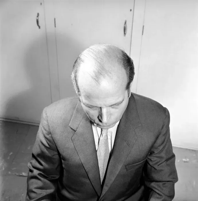 Framed Print : Bald headed man. 1963 A774-002 Framed Print : Bald headed man. 1963 A774-002