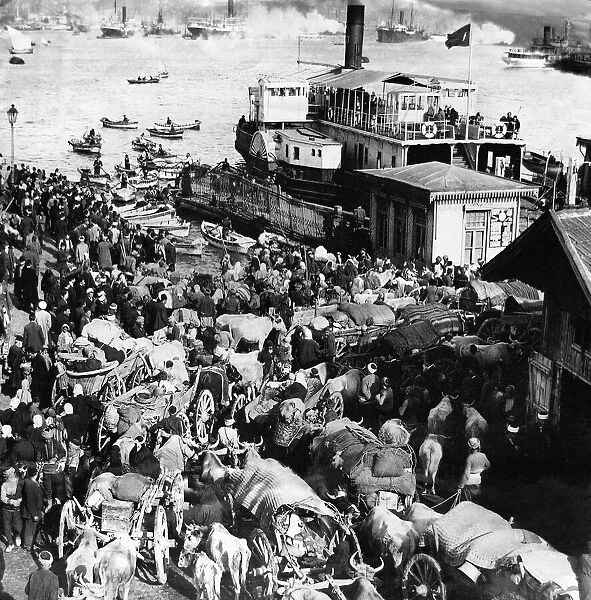 Balkans War November 1912 Turkish refugees retreat to Constantinople