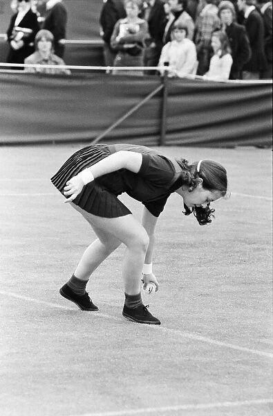Balls Girls at Wimbledon Tennis for the first time on day one of Wimbledon 1977
