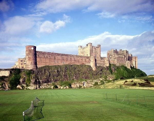 Bamburgh Castle in Northumberland - 1980 general view of the castle