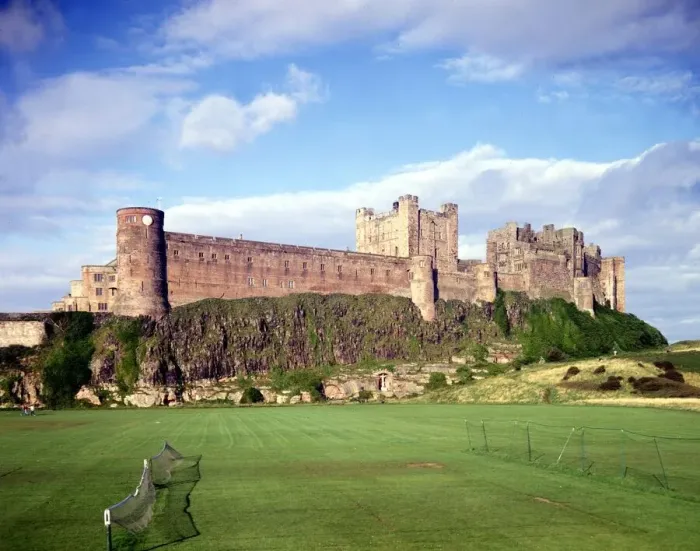 Framed Print : Bamburgh Castle in Northumberland - 1980 general view of the castle