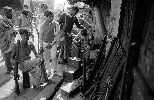 Bangladesh War of Independence 1971 Bangladesh Freedom Fighters inspect the rifles