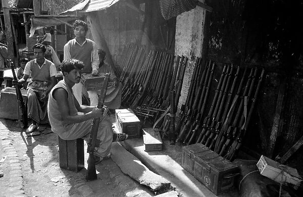 Bangladesh War of Independence 1971 Bangladesh Freedom Fighters inspect the rifles