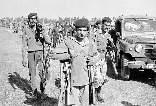 Bangladesh War of Independence 1971 Pakistani soldiers giving up their guns under