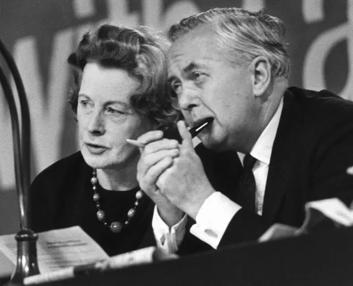 Framed Print : Barbara Castle and Harold Wilson October 1966 at the Labour Party Conference Framed Print : Barbara Castle and Harold Wilson October 1966 at the Labour Party Conference