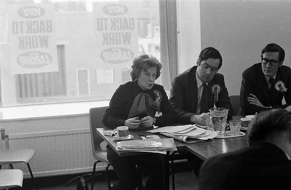 Barbara Castle, Member of Parliament for Blackburn, pictured campaigning in Salford