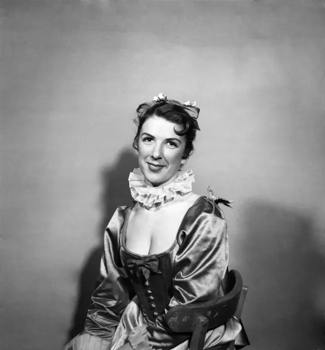 Framed Print : Barbara Grimes of the Old Vic Company between performances of the Merchant of Venice in