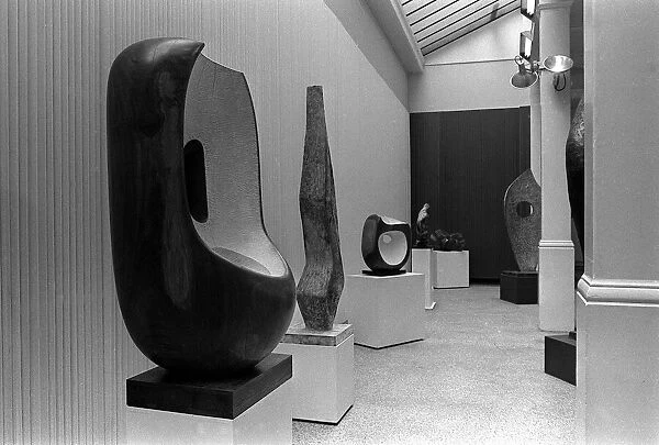 Barbara Hepworth Artist and Sculpture - May 1962 an exhibition of her Sculptures