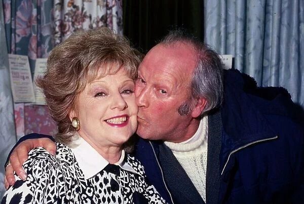 Barbara Knox is kissed by man in Clydebank May 1989