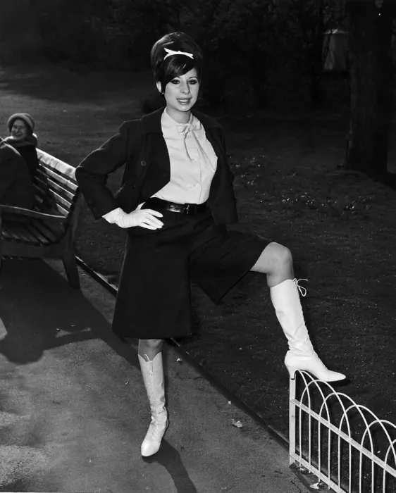 Framed Print : Barbara Streisand Actress and Singer in Embankment Gardens