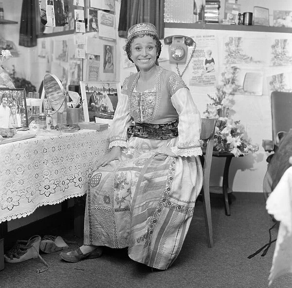 Barbara Windsor, Actress, 7th July 1976. Pictured, in dressing room