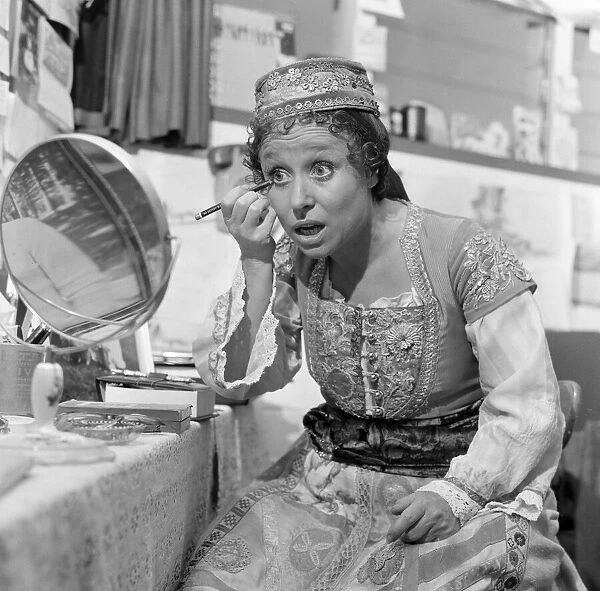 Barbara Windsor, Actress, 7th July 1976. Pictured, in dressing room