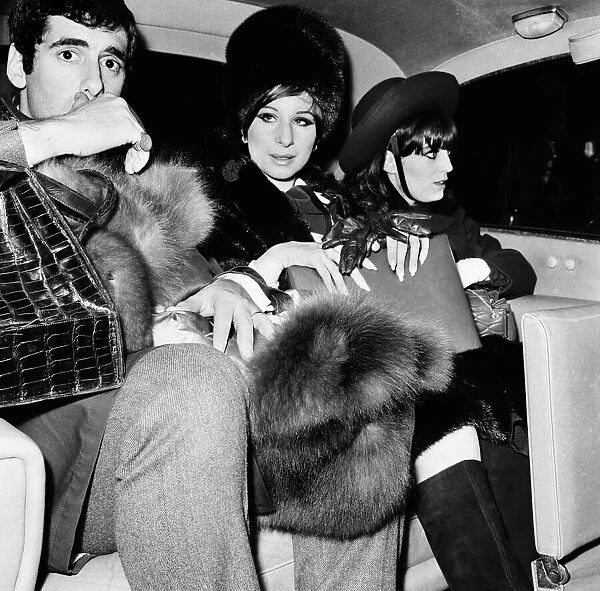 Barbra Streisand, Actress and Singer, arrives at London Heathrow Airport, 17th March 1966