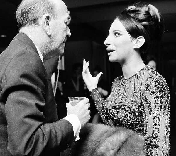Barbra Streisand, Reception at American Embassy, after benefit performance at the embassy