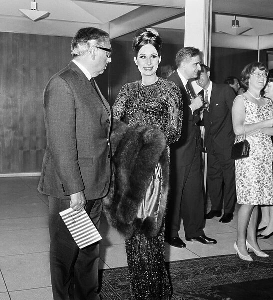 Barbra Streisand, Reception at American Embassy, after benefit performance at the embassy