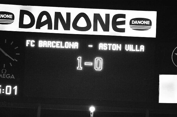 Barcelona 1-0 Aston Villa, European Super Cup 1st leg match at the Nou Camp, Barcelona