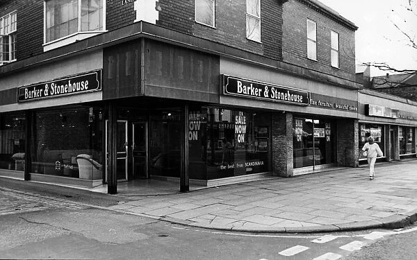 Barker & Stonehouse furniture shop. 1st July 1987