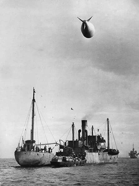 Barrage balloons for merchant ships 31st October 1941 Balloons being transferred