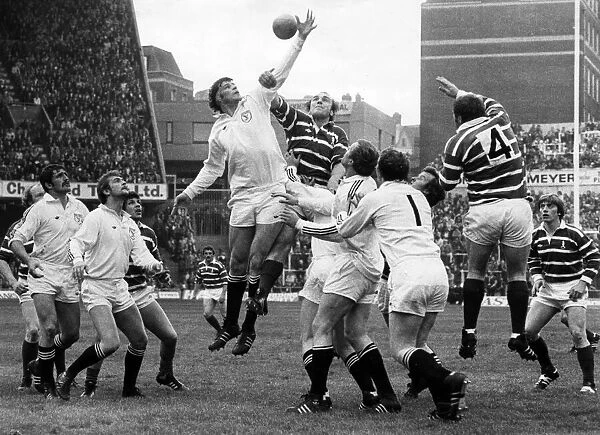 Barry Clegg, Swansea Rugby Union Player, match action, April 1980