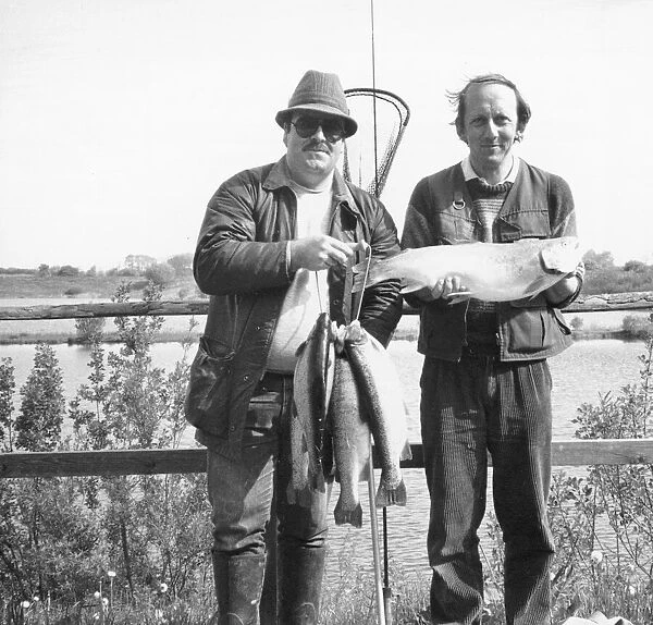 Barry Collier and Chris Poupard seen here at Aveley Lake with their catch of four five