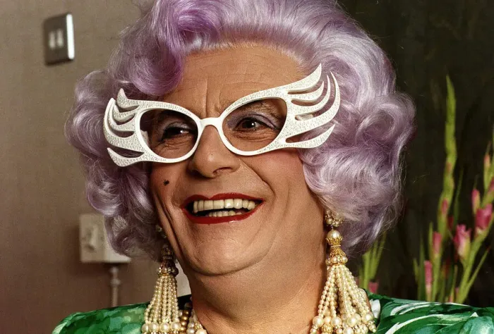 Framed Print : Barry Humphries Actor Comedian and Female Impersinator as Dame Edna Everage Dbase