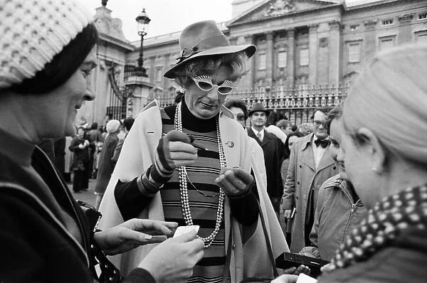 Barry Humphries in character as Dame Edna Everage in London. 15th November 1978